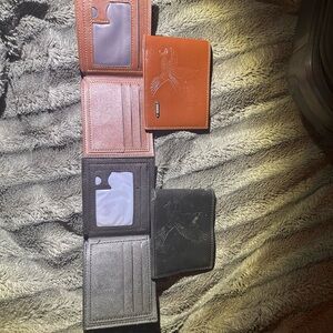 Black and Brown Leather Key Card Holders